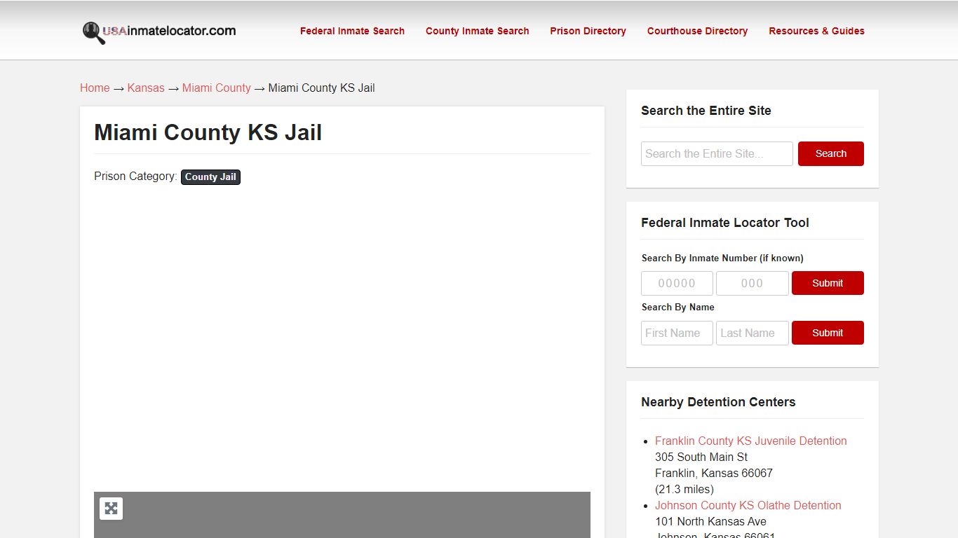 Miami County KS Jail | USA Inmate Locator